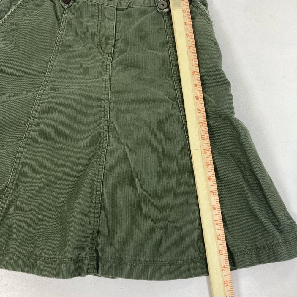 Boden 10R Skirt Corduroy Green Knee Length Paneled Circle A-Line Pockets Casual - Picture 4 of 16